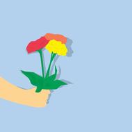 love flower rose gift emotions hand drawing