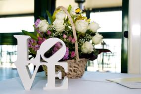 love and flowers for wedding