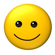 emoticon with a happy smile on a white background