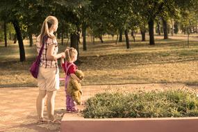 Kids and Mom in Park