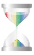 hourglass as a rainbow