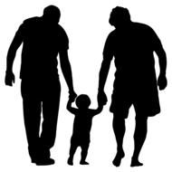 silhouette family love drawing