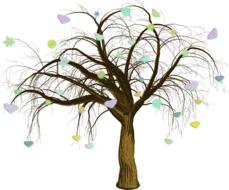 tree fantasy magic hearts