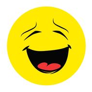 happy laughing smiley with red tongue