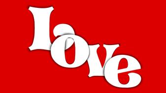love on a red background