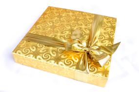 gold Gift Box Present