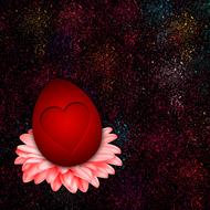 background texture red eggs heart