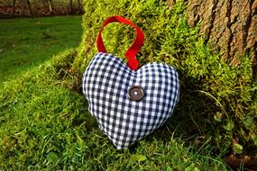 Heart Stuffed Decoration green grass