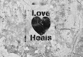 Love Healing Sign black heart