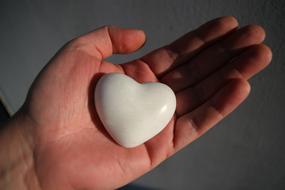 white Heart Hand Love decoration