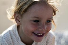 portrait of a boy on a blurred background