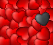 red heart pattern background