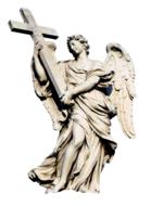 cross angel religion statue