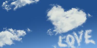 love is as a cloud in the blue sky