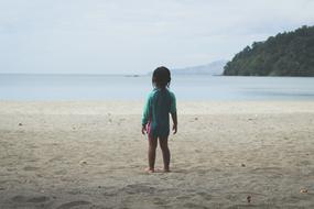 Kid on Beach Ocean