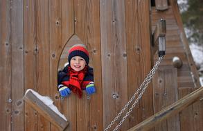 Child Playground Winter Photo