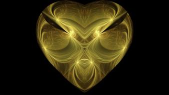 fractal heart on black background