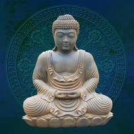 buddha blue zen calm work of art