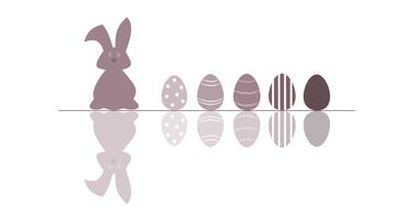 clipart of Easter Hare Eggs
