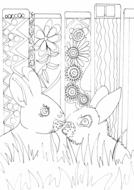 rabbit love valentines illustration