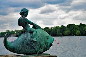 Fish Figure on Lake Maschsee coast