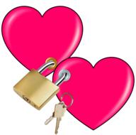 lock and heart keys as conceptual design