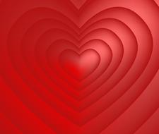 red background with hearts for valentine's day