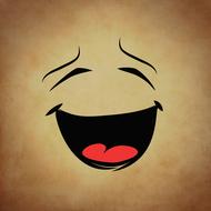 smiley on brown background