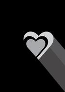 heart love black and white symbol