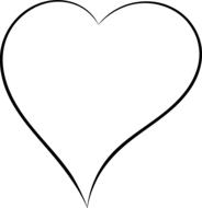 heart valentine love outline