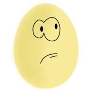 egg as a smiley face