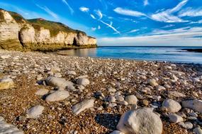 Seascape of Beach Pebbles