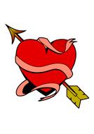 heart arrow decorative tattoo