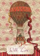 vintage balloon card