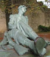 bronze sculpture of a soldier