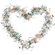 heart love flowers blossom