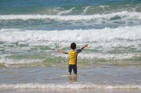 boy by the Water Sea Beach