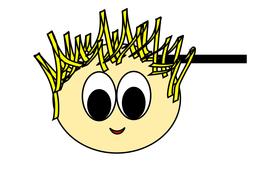 illustration vector of monster color face