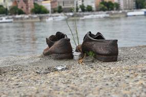 Shoes on the Danube Bank, jewish victims memorial, hungary, budapest