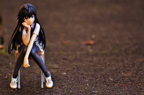 Girl Sad Chair figure