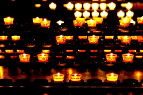 many candles in the dark