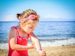 Girl sand play