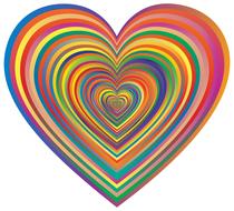 colorful prismatic chromatic heart art