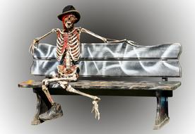 halloween creepy skeleton