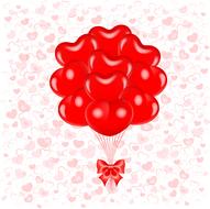 red balloons as abstract design