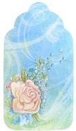 rose flower romantic scrapbook tag