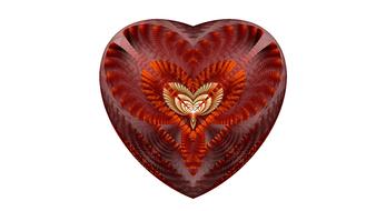 heart with fractal pattern