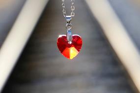 Red Heart Medallion Love Symbol