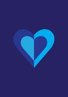 heart love symbol blue