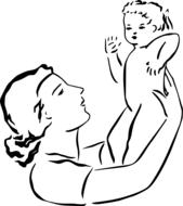baby child happy hold kid love